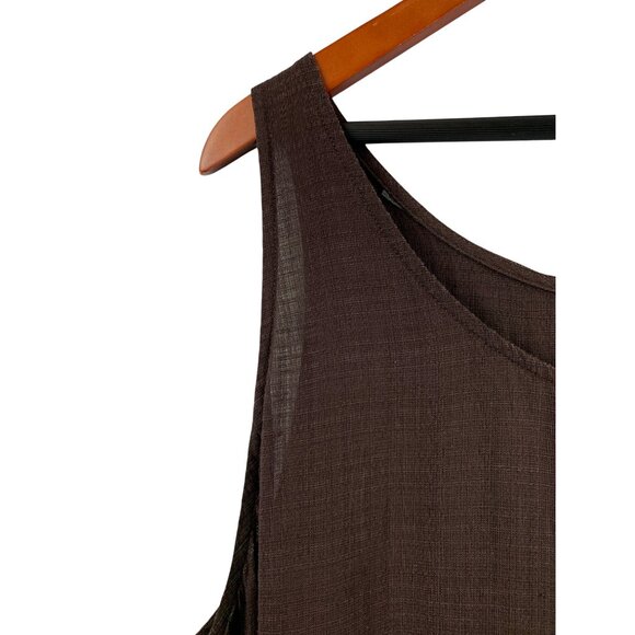 Eileen Fisher Brown Sleeveless Maxi Dress XL - Picture 3 of 5